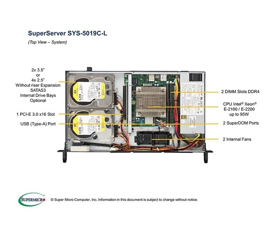 BUNDLE SUPERMICRO SuperServer 5019C-L