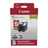 Canon Cartridge PG-585/CL-586 černá/barevná + Canon PAPÍR GP-501 4X6 50