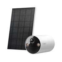 TP-Link Tapo C410 KIT venkovní kamera, solární panel (3MP, 2K QHD, 1296p, IR 9m, WiFi, micro SD card, IP65)