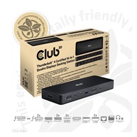 Club3D Dokovací stanice USB-C 16v1, 3xDP, 2xHDMI, 1xUSB-C, 3xUSB, 1xRJ45, 1x3.5mm, černá