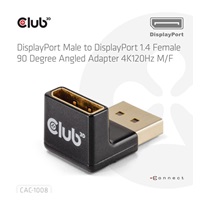 Club3D Adaptér DisplayPort na DisplayPort 1.4, 4K120Hz, 8K30Hz, 90°