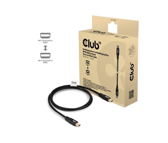 Club3D Kabel MiniDisplayPort 2.1 Certifikovaný, 10K60Hz, DSC1.2, UHBR10, 1m