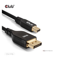 Club3D Kabel MiniDisplayPort na DisplayPort 2.1 Certifikovaný, Oboustranný, 10K60Hz, DSC1.2, UHBR10, 1m
