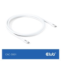 Club3D Kabel USB-C 4.0, 20Gbps, 4K60Hz, PD 240W, 2m, bílá