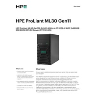 HPE PL ML30g11 E-2434 (3.4G/4C8T) 1x32G (P64339) 2x960G (P47808) 4LFF-HP VROC 800W 4x1G NBD311 Smart Choice