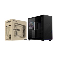 GIGABYTE case GB-AC400G ST, Mid Tower, 1x USB-C, 2x USB3.0, Průhledná bočnice, 4x ARGB 120mm Fan, černá
