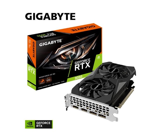 GIGABYTE VGA NVIDIA GeForce RTX 3050 WINDFORCE OC 6G, 6G GDDR6, 2xDP, 2xHDMI