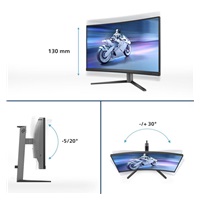 Philips MT 27" 27M2C5200W/00 - 1920x1080,VA,280Hz,HDR10,2xHDMI,1xDP,Zakřivený,Pivot