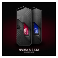 AXAGON EEM2-GAM, USB-C 10Gbps - NVMe & SATA SSD GAME M.2 box, bezśrubowy