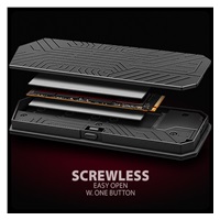 AXAGON EEM2-GAM, USB-C 10Gbps - NVMe & SATA SSD GAME M.2 box, bezśrubowy