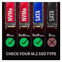 AXAGON EEM2-GAM, USB-C 10Gbps - NVMe & SATA SSD GAME M.2 box, bezśrubowy