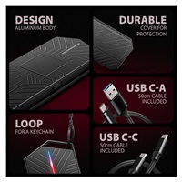 AXAGON EEM2-GAM, USB-C 10Gbps - NVMe & SATA SSD GAME M.2 box, bezśrubowy