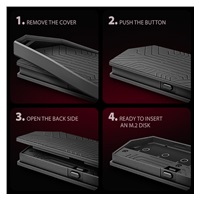 AXAGON EEM2-GAM, USB-C 10Gbps - NVMe & SATA SSD GAME M.2 box, bezśrubowy