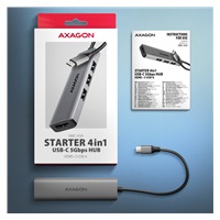 AXAGON HMC-H3A, USB 5Gbps hub, 3x USB-A, HDMI 4k/30Hz, kabel USB-C 15cm