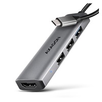 AXAGON HMC-H3A, USB 5Gbps hub, 3x USB-A, HDMI 4k/30Hz, kabel USB-C 15cm