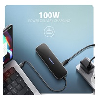 AXAGON HMC-6GLN, USB 5Gbps hub, 2x USB-A, USB-C, HDMI 4k/60Hz, RJ-45 GLAN, PD 100W, kabel USB-C 20cm