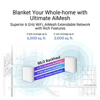 ASUS ZenWifi BT10 1-pack, WiFi7 Extendable Router, AiMesh, 2x WAN/LAN, 1x LAN, 1x 3.0