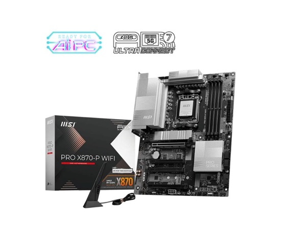 MSI MB Sc AM5 PRO X870-P WIFI, AMD X870, 4xDDR5, 1xHDMI, 1xThunderbolt, WI-FI