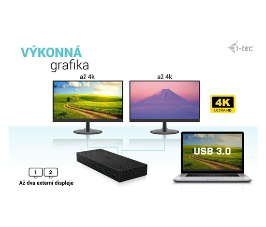 BAZAR - i-tec USB 3.0 / USB-C / Thunderbolt, 3x 4K Docking Station Gen 2 + PD 100W - Po opravě (Komplet)