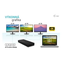 BAZAR - i-tec USB 3.0 / USB-C / Thunderbolt, 3x 4K Docking Station Gen 2 + PD 100W - Po opravě (Komplet)