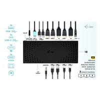 BAZAR - i-tec USB 3.0 / USB-C / Thunderbolt, 3x 4K Docking Station Gen 2 + PD 100W - Po opravě (Komplet)