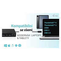 BAZAR - i-tec USB 3.0 / USB-C / Thunderbolt, 3x 4K Docking Station Gen 2 + PD 100W - Po opravě (Komplet)