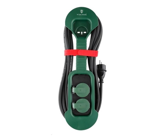 Viking síťová prodlužovací zásuvka R280, 2x AC 230V, IP44, délka 8 m