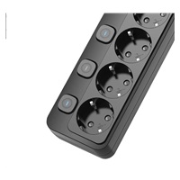 Viking síťová prodlužovací zásuvka YC53S, 5x AC 230V, 1x USB-A, 2x USB-C, tlačítko ON/OFF, délka 1,5 m, černá