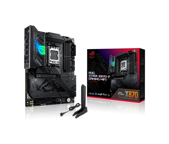 ASUS MB Sc AM5 ROG STRIX X870-F GAMING WIFI, AMD X870, 4xDDR5, 1xDP, 1xHDMI, 1xThunderbolt, WiFi