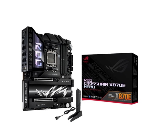 ASUS MB Sc AM5 ROG CROSSHAIR X870E HERO, AMD X870, 4xDDR5, 1xHDMI, 2xThunderbolt, WiFi