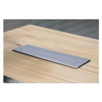 Solight 3z + USB A+C výsuvný blok zásuvek, 2m, nerez ocel