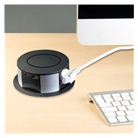 Solight 3z + USB A+C 20W PD, Wireless 10W, výsuvný blok zásuvek, 2m, černý