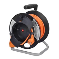 Solight prodlužovací přívod na bubnu, 1 zásuvka, 25m, oranžový kabel, 3x 1,5mm2