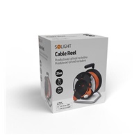 Solight prodlužovací přívod na bubnu, 1 zásuvka, 25m, oranžový kabel, 3x 1,5mm2