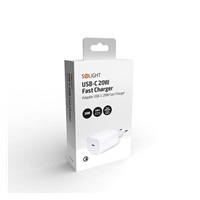 Solight univerzální napájecí adaptér USB-C 20W, bílá