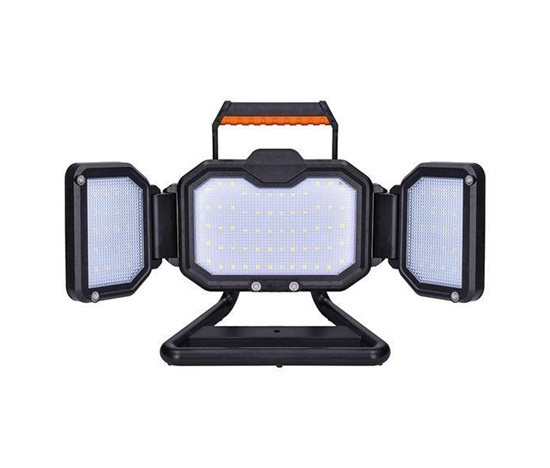Solight LED reflektor 30W, přenosný, nabíjecí, 3000lm, oranžovo-černý