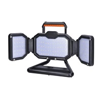 Solight LED reflektor 30W, přenosný, nabíjecí, 3000lm, oranžovo-černý