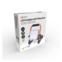 Solight LED reflektor se sklopným stojanem, 30W, 2700lm, 4000K, kabel se zástrčkou, IP65