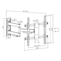 Otočný sklopný výsuvný držák Tv Fiber Mounts Raptor