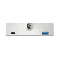 CONNECT IT USB Hub DeskHub, 1xUSB-C, 1xUSB 3.2, 2xUSB 2.0, stříbrná