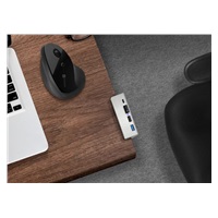 CONNECT IT USB Hub DeskHub, 1xUSB-C, 1xUSB 3.2, 2xUSB 2.0, stříbrná
