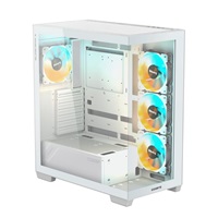 GIGABYTE case GB-C500PI ST, Mid tower, 1xUSB-C 3.2, 2xUSB 3.0, 4x 120mm ARGB Fan, bílá