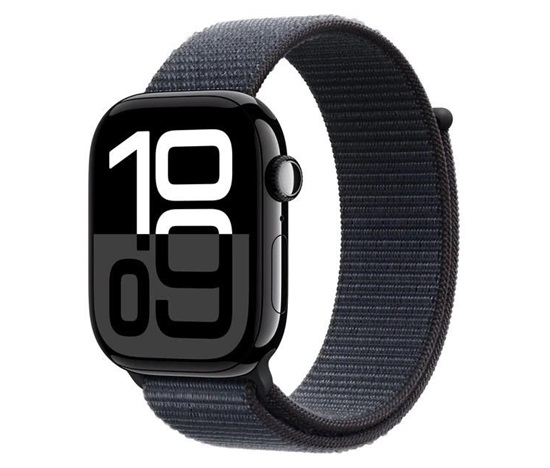 Apple Watch Series 10 GPS 46mm Jet Black Aluminium Case with Ink Sport Loop