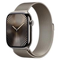 Apple Watch Series 10 GPS + Cellular 42mm Natural Titanium Case with Natural Milanese Loop