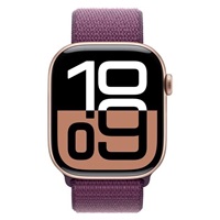 Apple Watch Series 10 GPS + Cellular 46mm Rose Gold Aluminium Case with Plum Sport Loop