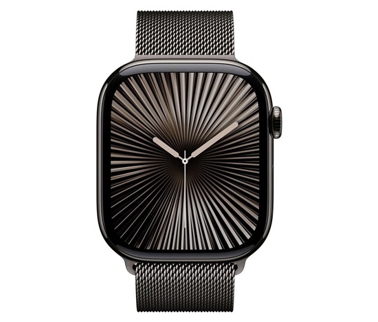 Apple Watch Series 10 GPS + Cellular 42mm Slate Titanium Case with Slate Milanese Loop