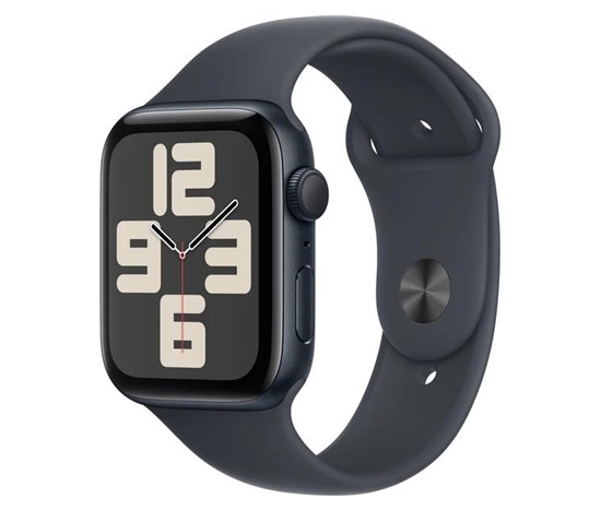 Apple Watch SE (2024) GPS 44mm Midnight Aluminium Case with Midnight Sport Band - M/L