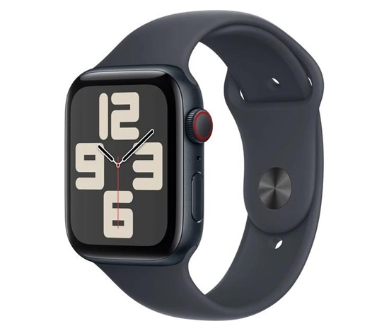 Apple Watch SE (2024) GPS + Cellular 40mm Midnight Aluminium Case with Midnight Sport Band - M/L