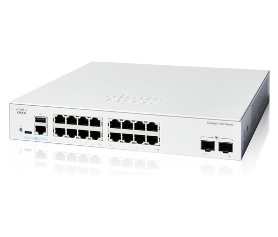 Cisco Catalyst switch C1300-16T-2G (16xGbE,2xSFP,fanless) - REFRESH