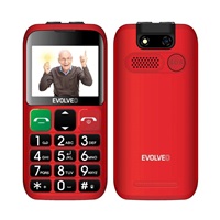 EVOLVEO Mobilní telefon pro seniory s nabíjecím stojánkem EasyPhone ET, červená
